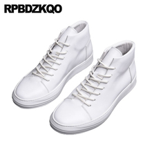 Flats Luxury Genuine Leather Brand Men Sneakers New Runway Spring Creepers Lace Up High Quality Skate Trainers Real Shoes Top 2024 - buy cheap