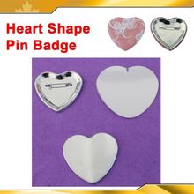 Heart Shape 57x52mm Blank 100 Sets Pin Back Metal Button Supply Materials for Professional All Steel Badge Button Maker Holder 2024 - buy cheap