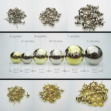 50pcs Golden Silvery Upholstery Nail Jewelry Chest Box Furniture Wall Door Shoe Sofa Decor Tack Stud Hobnail Large Head Doornail 2024 - buy cheap