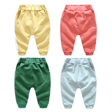 Boy girl Leisure harem pants Excellent quality cotton Loose sports Trousers baby Comfortable pinkycolor clothes Child clothing 2024 - buy cheap