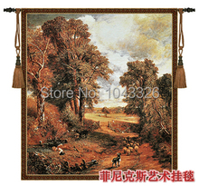 149*137cm outono campo "campo de trigo" paisagem jacauard tecido pintura decoração mural tapeçaria parede pendurado 2024 - compre barato