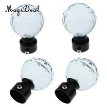 4-Piece Decorative Crystal Window Curtain Pole Rod End Cap Final Head 28mm Dia. 2024 - buy cheap