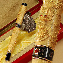 Перьевая ручка JINHAO с перьевым наконечником "Два дракона играют с жемчугом" 2024 - купить недорого