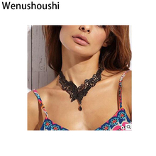 vintage black butterfly lace chokers necklaces for women brief vintage OL trendy collier femme harajuku necklace fj438 2024 - buy cheap