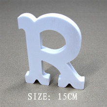 15cm Free standing Artificial Wood Wooden Letters White Alphabet for Wedding Photo Props Birthday Party Home Decorations gift 2024 - buy cheap