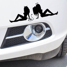 Aliauto Car-Styling Beauty And Devil Car Sticker And Decal Accessories For Toyota vw Skoda Octavia Peugeot 307 Mazda 3 Renault 2024 - buy cheap