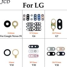 Jcd tampa de vidro para câmera traseira, para lg g6 g7 v10 v20 v30 e google nexus 5 d820 d821 5x com adesivo de reparo 2024 - compre barato