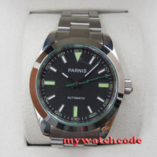 40mm parnis black dial sapphire glass miyota automatic movement mens watch P440 2024 - buy cheap