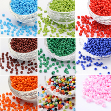 Pandahall Round Glass Seed Beads Opaque Colours  for Jewelry Making DIY Accessories 4*1.5mm, about 4500pcs/pound 2024 - buy cheap