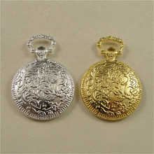 20MM round cabochon antique bronze/gold/Color color vintage alloy pocket watch pendant tray settings hm664 2024 - buy cheap