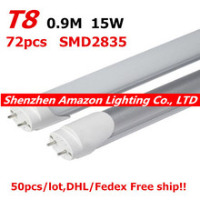 50pcs Led T8 Led Tube Light 15W 900mm High Lumen SMD2835 Chip CE & ROHS 3 year warranty Best Quality 2024 - buy cheap