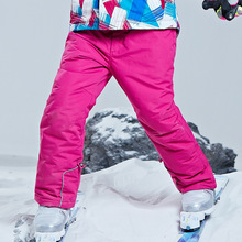 Зимние лыжные штаны для девочек ветрозащитные комбинезоны штаны Детские водонепроницаемые теплые штаны для сноуборда детские лыжные штаны для мальчиков 2024 - купить недорого