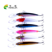 HENGJIA-Señuelos de pesca de pececillo duro, 6 uds., 17cm, 30g, wobbler, carpas, perca de trucha, cebos de pesca, crappie, aparejos de pesca 2024 - compra barato