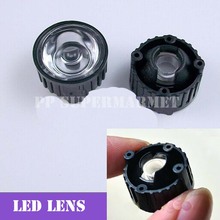 10pcs 60degree led Lens for 1W 3W 5w High Power LED with screw 20mm black  holder 2024 - buy cheap