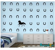 HORSE & Horseshoes Removable wall stickers Vinyl decal kids room or nursery Home Decor adesivo de parede Mural Wallpaper D482 2024 - buy cheap