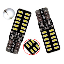 YSY 50pcs t10 led canbus T10 24led 3014 smd LED No OBC Error 194 168 W5W T10 24smd canbus LED Interior Instrument Light  bulb 2024 - buy cheap