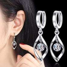 Zircon Silver color plated drop Earrings For Women Brincos Earing Brinco Earring Oorbellen Earings Jewelry Pendientes Gift 2024 - buy cheap