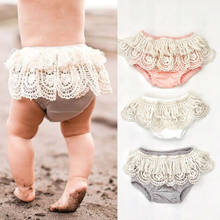 US STOCK Summer Toddler Baby Girls Lace Tassels Cotton Shorts Ruffle PP Pants Bloomers Diaper Nappy Shorts Baby Clothing 0-2T 2024 - buy cheap