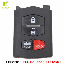 Брелок KEYECU для дистанционного ключа с 4 кнопками 315 МГц для Mazda 3 5 6 RX8 CX-7 662F-SKE12501 2024 - купить недорого