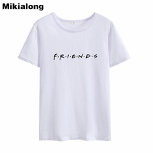 Mikialong 2018 Best Friend T Shirt Women Summer Korean Fashion Funny Tshirt Women Top Tee Shirt Harajuku Tumblr Boho T-shirt 2024 - buy cheap