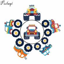 Pulaqi Car Truck Iron On Transfer Vinyl For T-Shirts Heat Transfers Patches Thermal Paste For Kids Clothing Stickers F 2024 - buy cheap