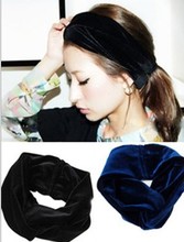 2021 new wholesale fashion winter peluche velvet fabric elastic headbands hair accessories hairbands6pcs/lot 2024 - buy cheap