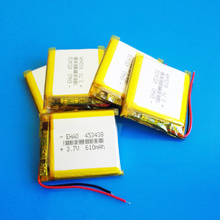 5 pcs 453438 3.7V 610mAh lipo rechargeable battery polymer lithium Li-ion for smart watch DVD bluetooth recorder e-book camera 2024 - купить недорого