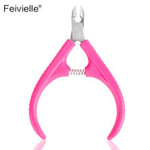 Feivielle 2018 New 1Pcs Professional Pink Nail Art Tool Nail Cuticle Nippers Clipper Edge Cutter Shear Manicure Trimmer Scissor 2024 - buy cheap