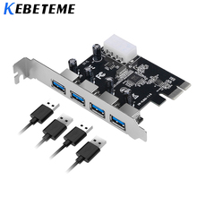 Kebidu 4 port USB 3.0 PCI-e Expansion Card PCI express PCIe USB 3.0 hub adapter 4-port USB3.0 controller  PCIe express 2024 - buy cheap