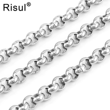 stainless steel Men heavy chain sell in meter No clasp 10mm big Rolo O chain necklace thick punk style chain necklace 2024 - buy cheap