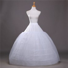 Adjustable 6 Hoops Ball Gown Bridal Wedding Petticoat Marriage 2018 Crinoline Underskirt Cheap Wedding Accessories 2024 - buy cheap