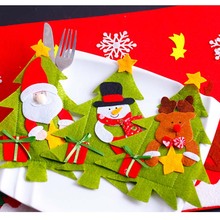 3 Styles Christmas Decorations Silverware Holders Santa Clause Snowman Elk Fork Knife Pockets Dinner Table Decor Home Decoration 2024 - buy cheap