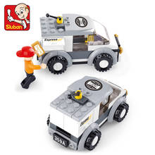 Sluban Model Building Compatible B0359 75pcs Model Building Kits Classic Toys Hobbies Express Delivery Truck 2024 - buy cheap