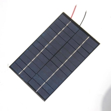 BUHESHUI 4.2W 18V Polycrystalline Solar Cells+Cable olar Panels Solar Module For Charging 9V Battery DIY Solar System 200*130MM 2024 - купить недорого