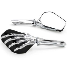 Free Shipping Black/BlackChrome Skeleton Hand Motorcycle Mirrors For Honda CBR 600 600RR CBR600RR 2024 - buy cheap