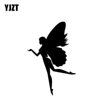 YJZT 9*13.7CM Beautiful Charming Fairy Angel Decal Black/Silver Fashion Covering The Body Silhoutte Car Sticker Vinyl C20-1572 2024 - buy cheap