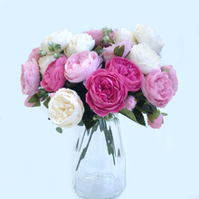 Красивый искусственный шёлковый пион, цветы с маленькими бутонами, искусственные цветы с большими розами, искусственный цветок для свадьбы, украшения для дома и гостиной 2024 - купить недорого