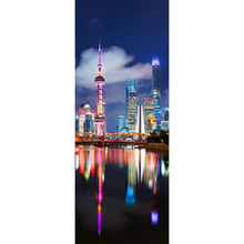 Tower And City Building Night Picture Wall Murals Wall Stickers Door Sticker Wallpaper Decals Home Decoration Aug083061 2024 - buy cheap