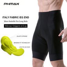 Phmax-shorts de ciclismo à prova de choque, 8cm, itália, pinças para perna, coolmax, mtb, bicicleta, montanha, bike 2024 - compre barato