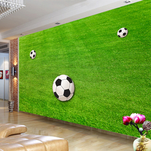Настенные фрески на заказ, настенные 3D обои с рисунком зеленой лужайки, футбольного поля, для гостиной, спальни, Современное украшение для стен 2024 - купить недорого