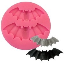 Molde de silicone líquido de terror 3d bats, molde rosa para bolo de fondant congelado 2024 - compre barato