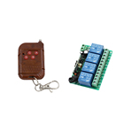 Interruptor de controle remoto sem fio dc12v 4ch 10a, receptor + transmissor código de aprendizagem, fechamento momentâneo ajustado 2026 - compre barato