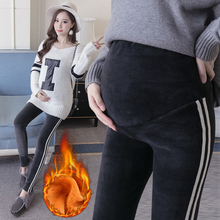 Бархатные Леггинсы для беременных, штаны для беременных женщин, теплая зимняя одежда для беременных, утепленные брюки для беременных 2024 - купить недорого