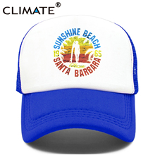 CLIMATE Seaside Sandbeach-gorras de camionero para hombre y mujer, sombrero de béisbol de malla para surfear, Hip Hop, vacaciones, tabla de surf, juvenil 2024 - compra barato