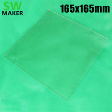 Impressora 3d construção placa de vidro borosilicato, placa de vidro 165x165x3mm com borda polida para impressora 3d 2024 - compre barato