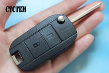 CYCTEM Clearance!! Car Modified Key Shell 2 Buttons Flip Folding Remote Key Case Blank Cover Fit For Peugeot 307 407 VA2 Blade 2024 - buy cheap