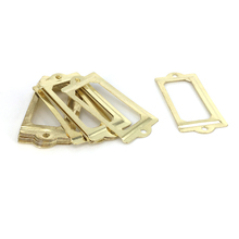70x33mm Quadro Porta-etiquetas Cartão Caso Caixa de Gaveta Do Armário de Metal Amarelo 30 pcs 2024 - compre barato