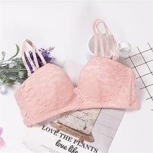 Sexy Ultra-thin Woman Bra Floral Lace Seamless Push Up Transparent