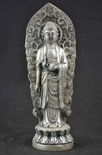 Miao Silver Carving Efficacy Kwan-yin Barefoot On The Holy Lotus Noble Statue 2024 - buy cheap