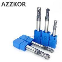 Milling Cutter Alloy Coating Tungsten Steel Tool 100L Hrc50 Lengthening Ball Nose Endmills AZZKOR Top Endmill R8/R10x150L 2024 - buy cheap